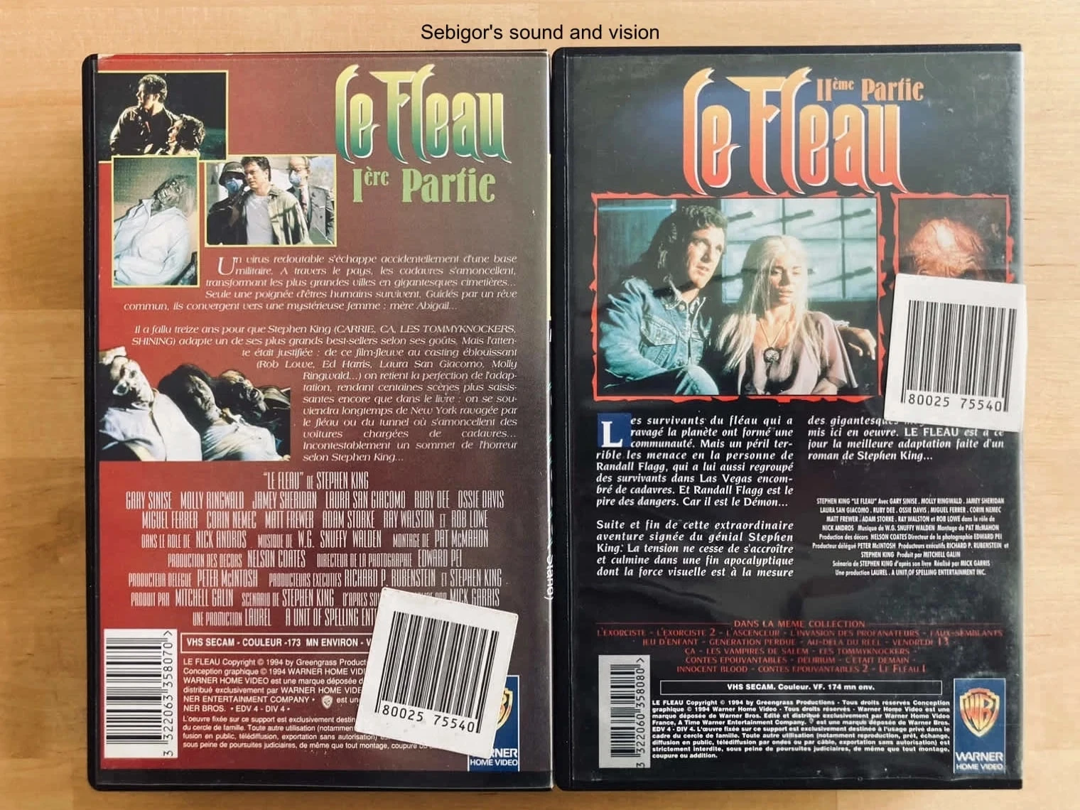 Lote de 2 cintas VHS La Peste 1ra y 2da parte Stephen King. – photo 2